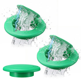 Thyle magnetic pop-up drain emitter on 3-inch and 4-inch pipe for quick drainage.