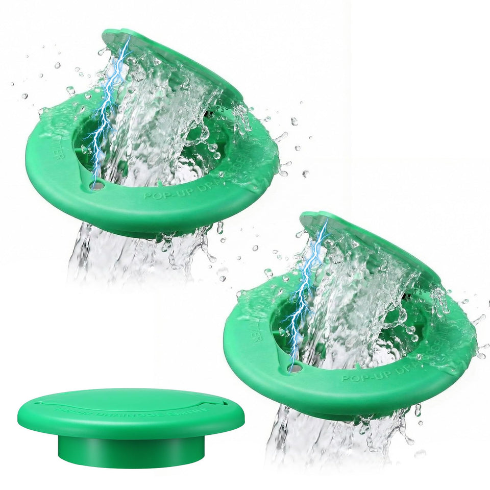Thyle magnetic pop-up drain emitter on 3-inch and 4-inch pipe for quick drainage.