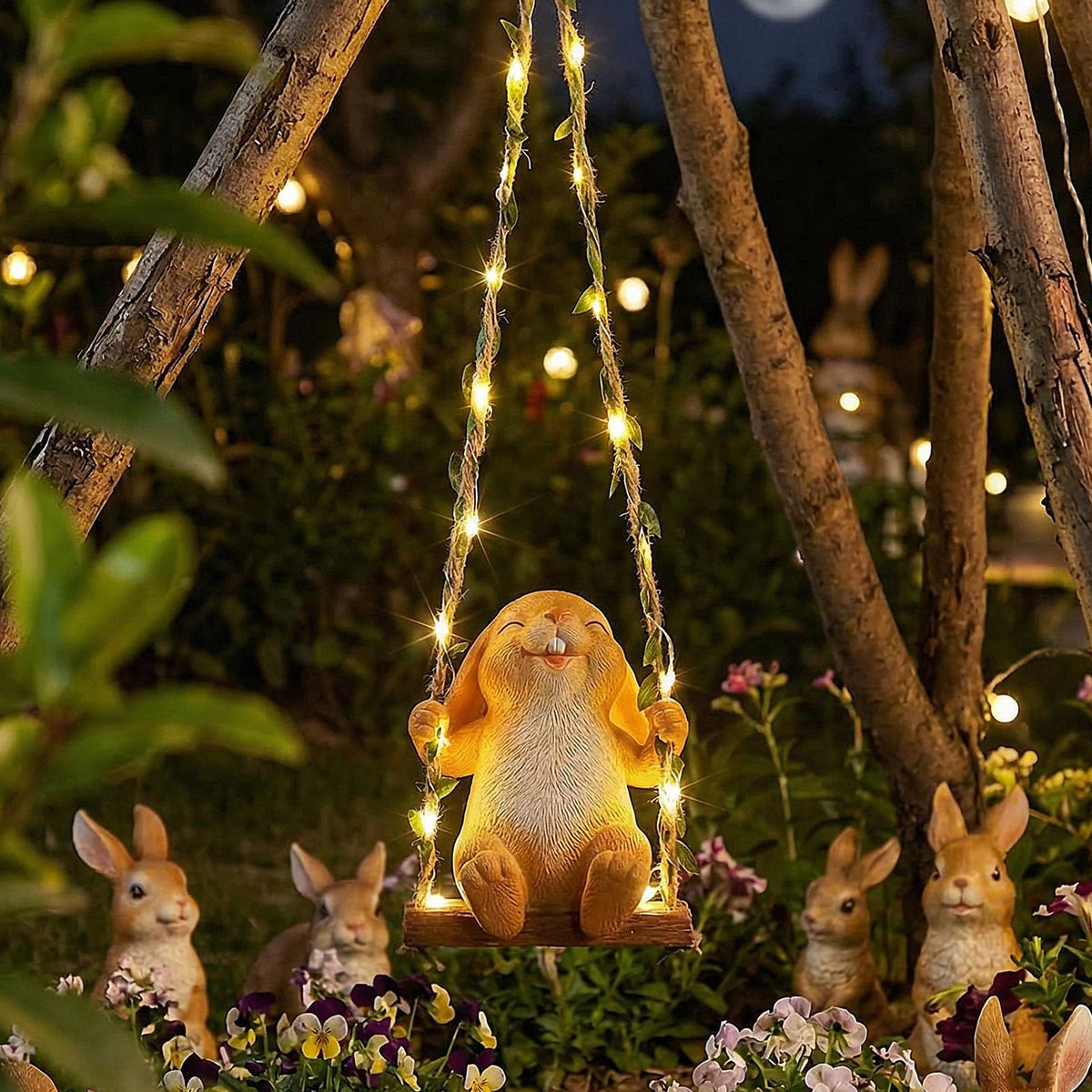 Adjustable vine swing height for adaptable outdoor display.