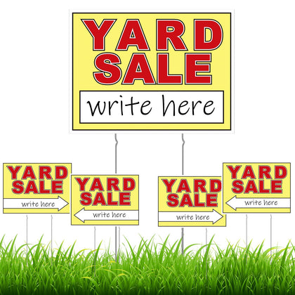 Thyle yard sale sign 12x16 red double-sided for clear notes to buyers