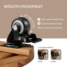 THYOI lockable 360 wheels secure the planter during cleaning and rearrangement