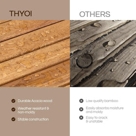 THYOI outdoor side table with clear assembly instructions