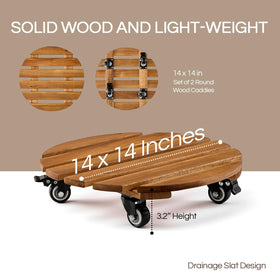 THYOI rolling plant mover two pack shown with large pots for mobility