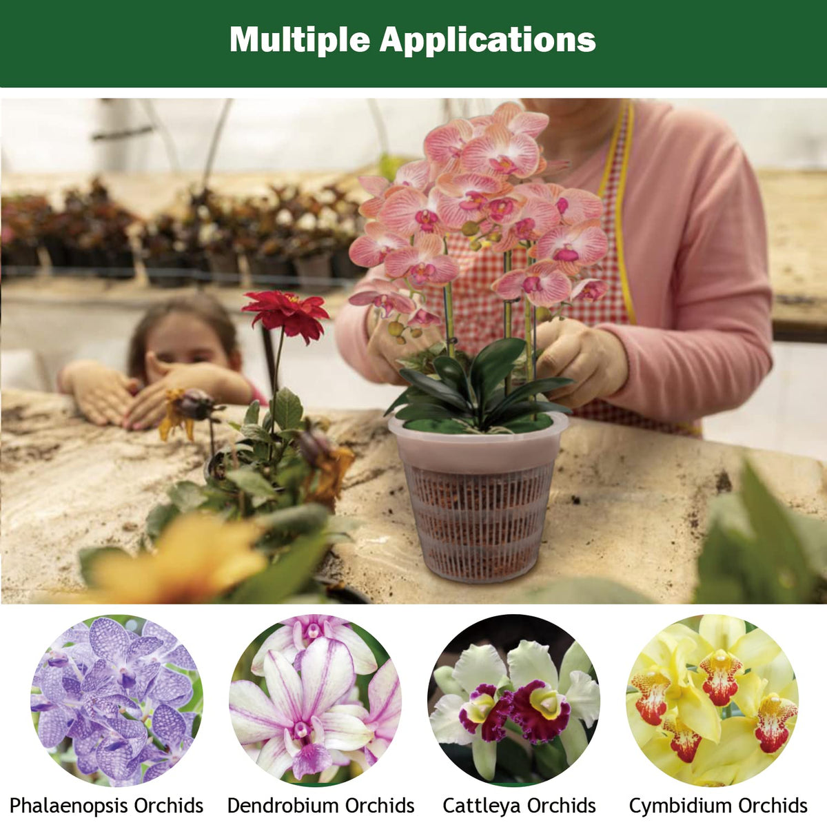 Tialero 12-pack orchid pots stackable for neat countertop organization