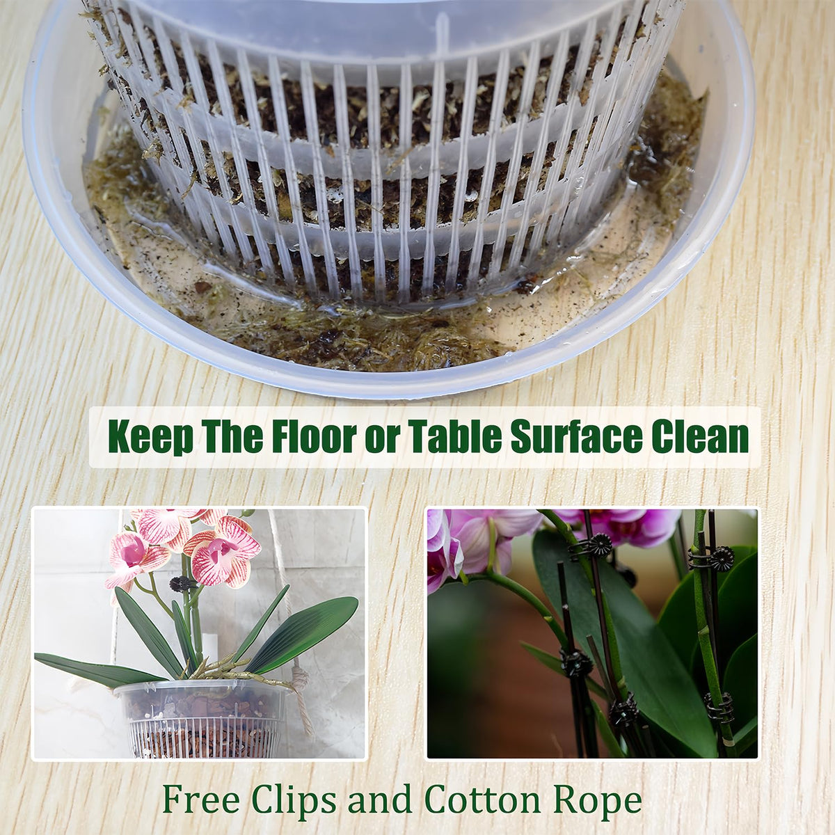 Tialero saucer and clip kit keeps water runoff tidy