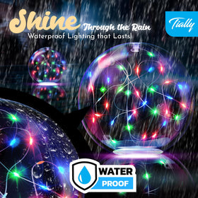 TIALLY Fairy Solar Floating Pool Light automatically turns on at dusk