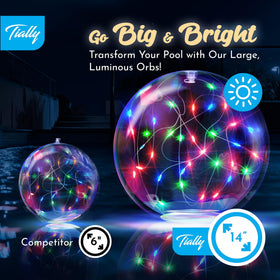TIALLY Fairy Solar Floating Pool Light ideal for outdoor party decor