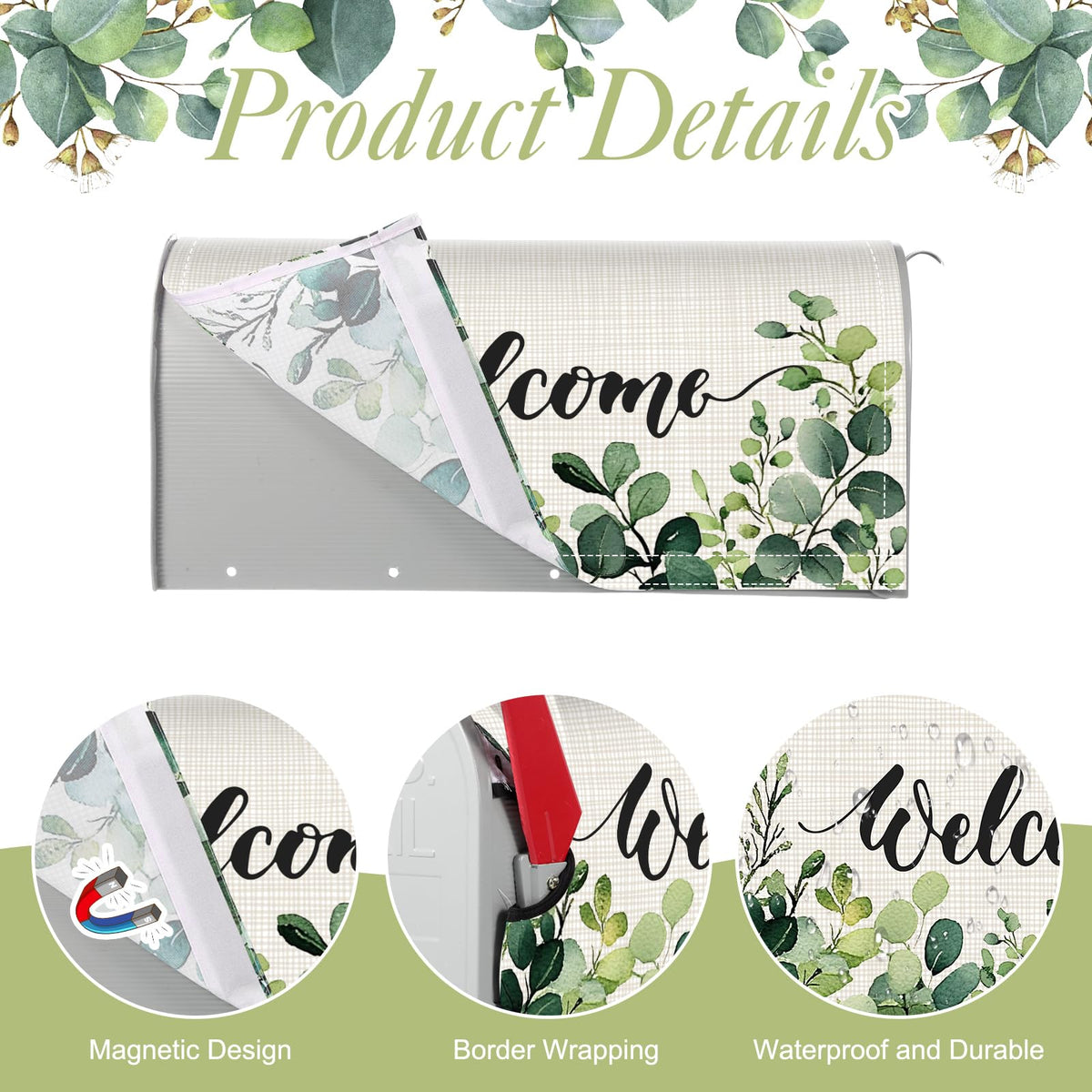 Outdoor 21x18 inch fit keeps mailboxes neat and vivid.
