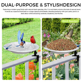 TIANCENTRAL H clamp on railing demonstrates secure, damage-free mounting for balconies.