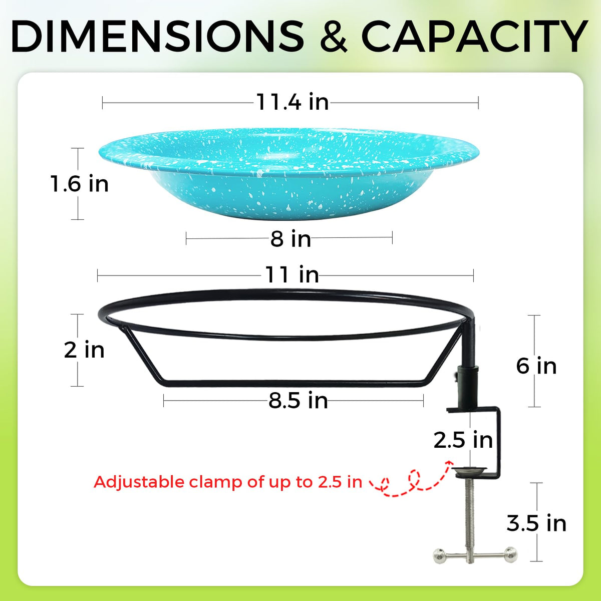 TIANCENTRAL H dual-use basin can water birds or hold seed for variety.