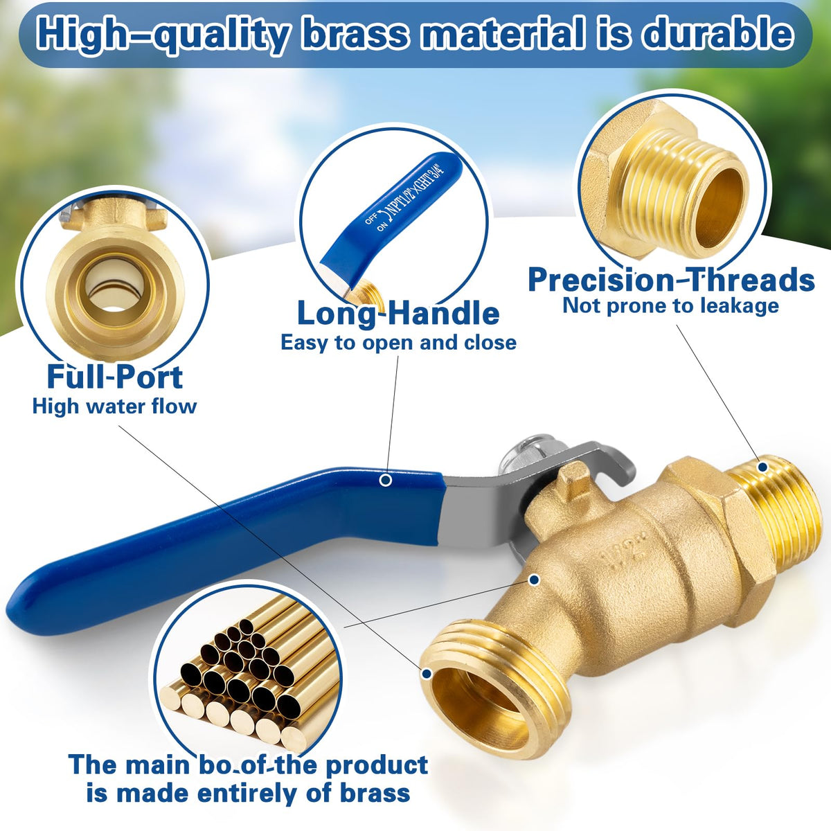 TiantianUp brass faucet features leak-proof installation with rubber washers and tape.