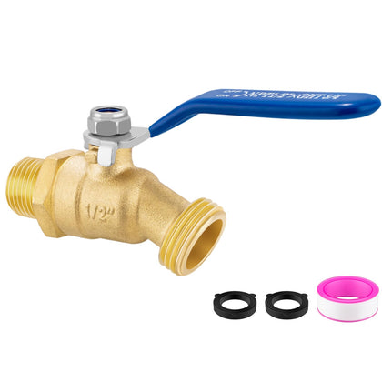 TiantianUp brass hose bib full-port for strong water flow across long hoses.