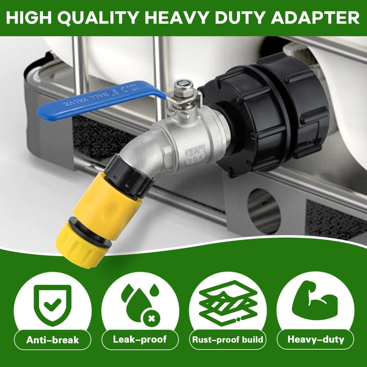 Built-in silicone gaskets and sealing tape for leak-proof performance.