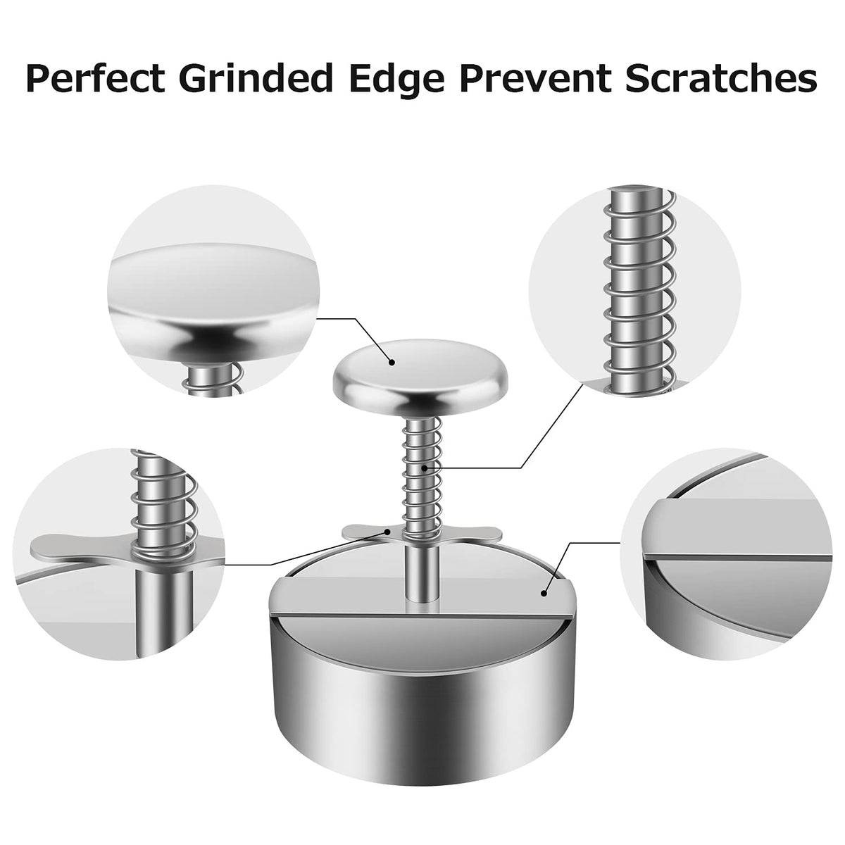 TIANTOU burger press dishwasher-safe design for quick cleaning after cooking.