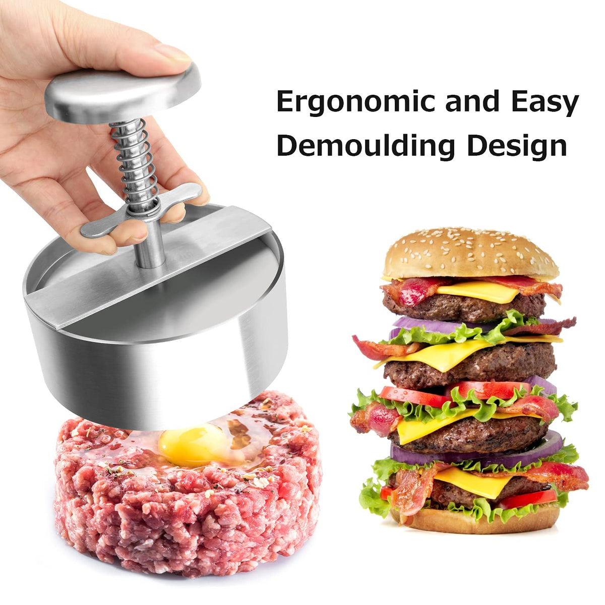 TIANTOU burger press edging treatment keeps edges smooth for safe patty shaping.
