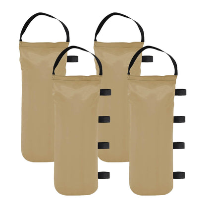 TIAOFY 145 lbs canopy weights beige bags provide stable tent anchoring for outdoors.