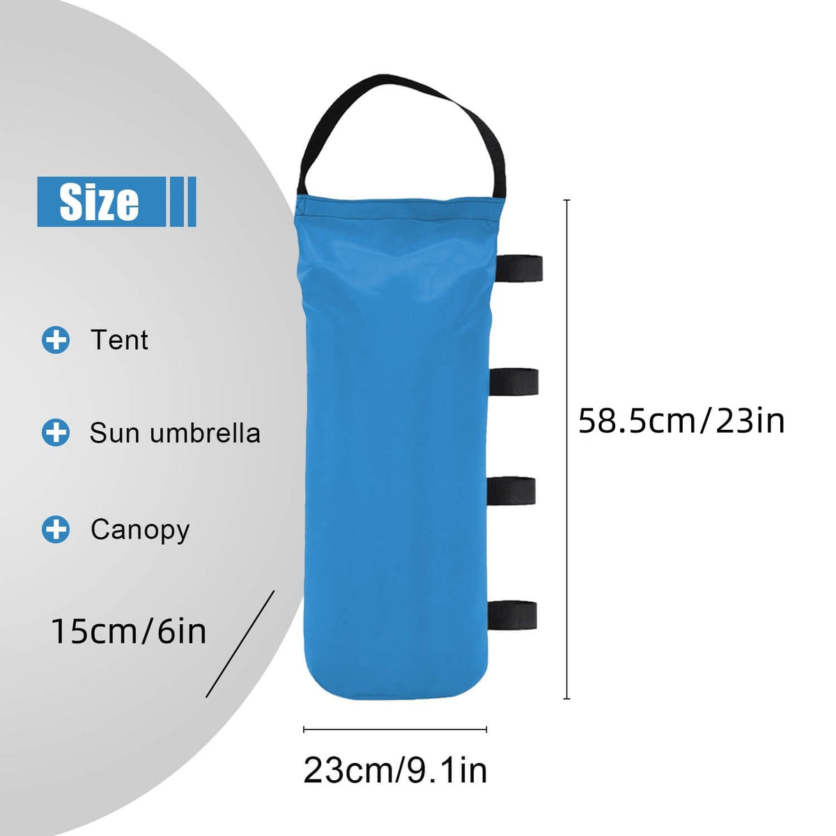 TIAOFY blue canopy weights 4-pack stored neatly for easy outdoor transport