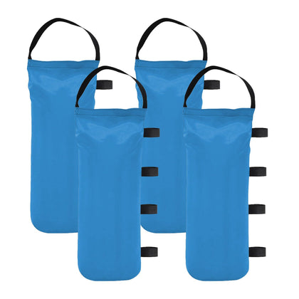 TIAOFY canopy weights blue setup stabilize a pop-up tent against gusts