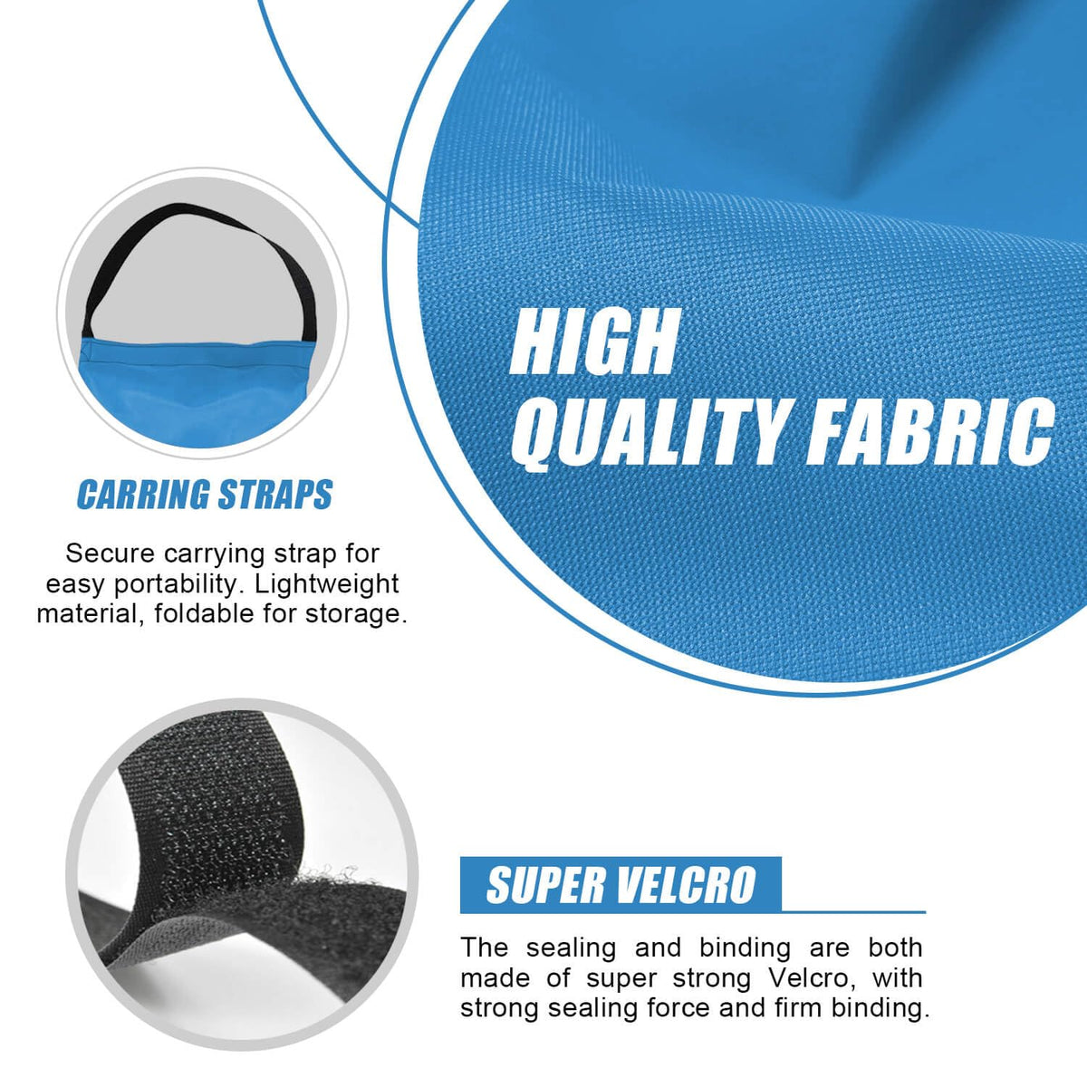 TIAOFY blue canopy weights with reinforced handles aid carrying during setup