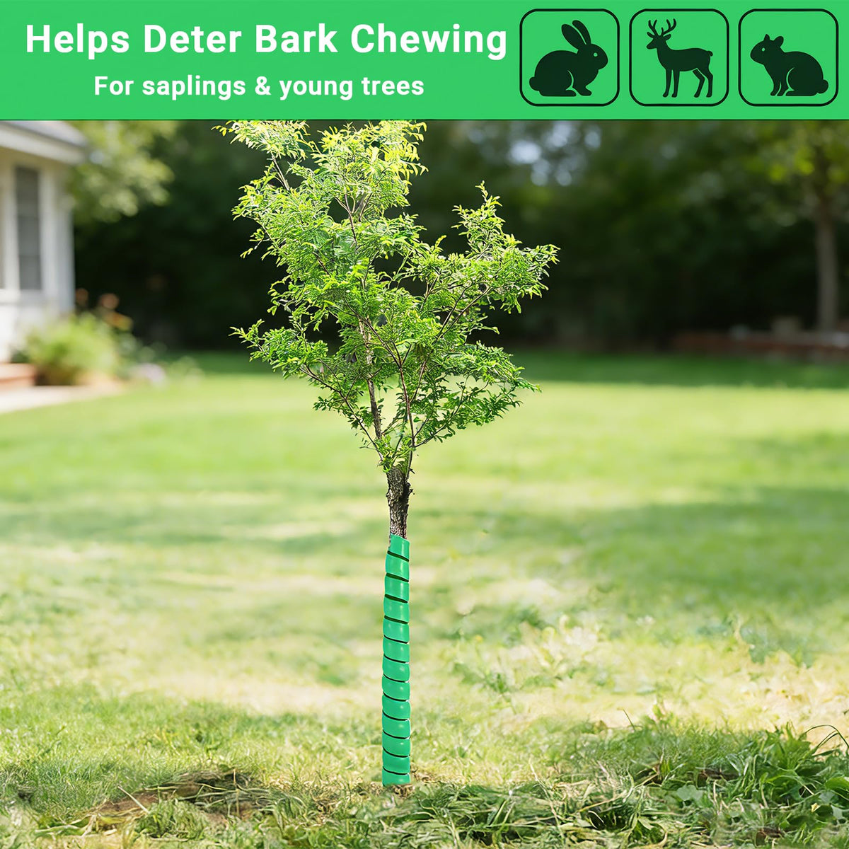 tiaotyu spiral tree trunk protector twisted on for tool-free installation