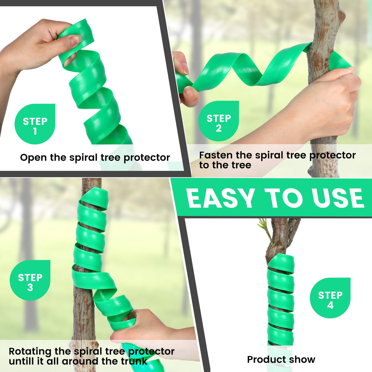 tiaotyu spiral tree trunk protector cut to fit as trunk grows