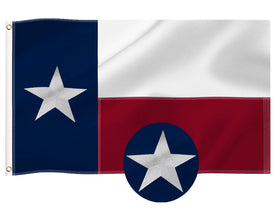Tibijoy flag with brass grommets for easy hanging and weather-ready display.