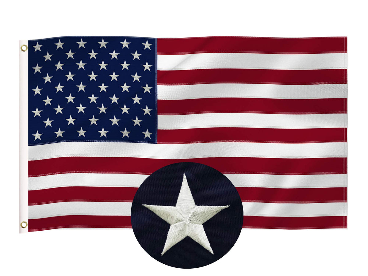 Tibijoy Texas flag with reinforced stitching for long-lasting daily use.