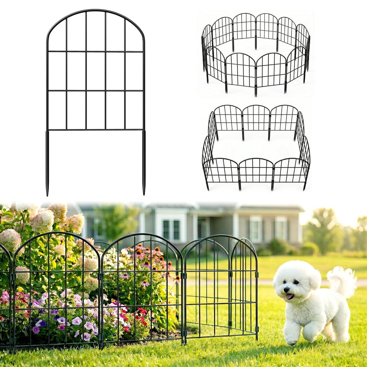 Ticanros decorative garden fence panel ready for easy setup and yard display
