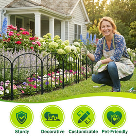 Ticanros durable garden fence adds charming perimeter to beds