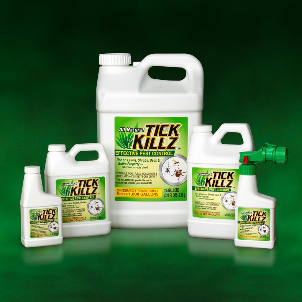 Tick Killz bottle ready for hose end attachment and use.