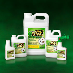 Tick Killz bottle ready for hose end attachment and use.