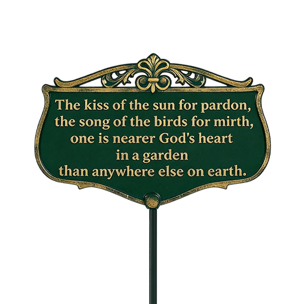 TICKCACY Kiss of the Sun double-sided garden sign adds literary charm to your outdoor space.
