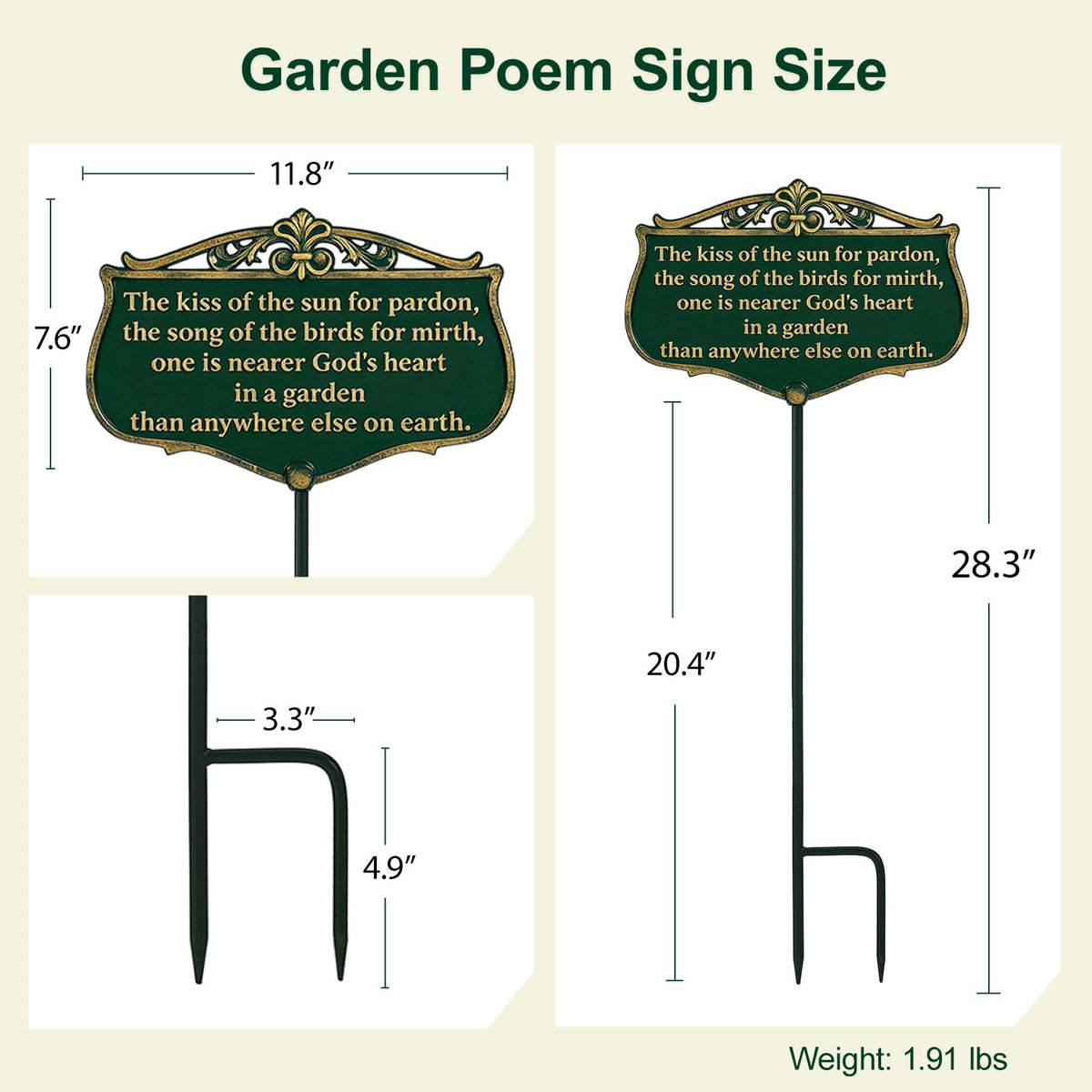 TICKCACY weatherproof aluminum sign resists sun and rain for years of display.