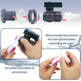 TiciKim bulkhead fittings installation showing waterproof seal.