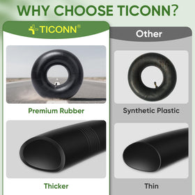 TICONN 20x10 inner tube with TR-4 stem ideal for mowers and ATVs.
