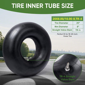 TICONN 4x thicker natural rubber tube boosts puncture resistance.