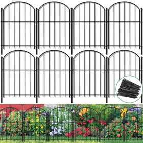 Tidponra decorative garden fence around a flower bed showing sturdy border and style