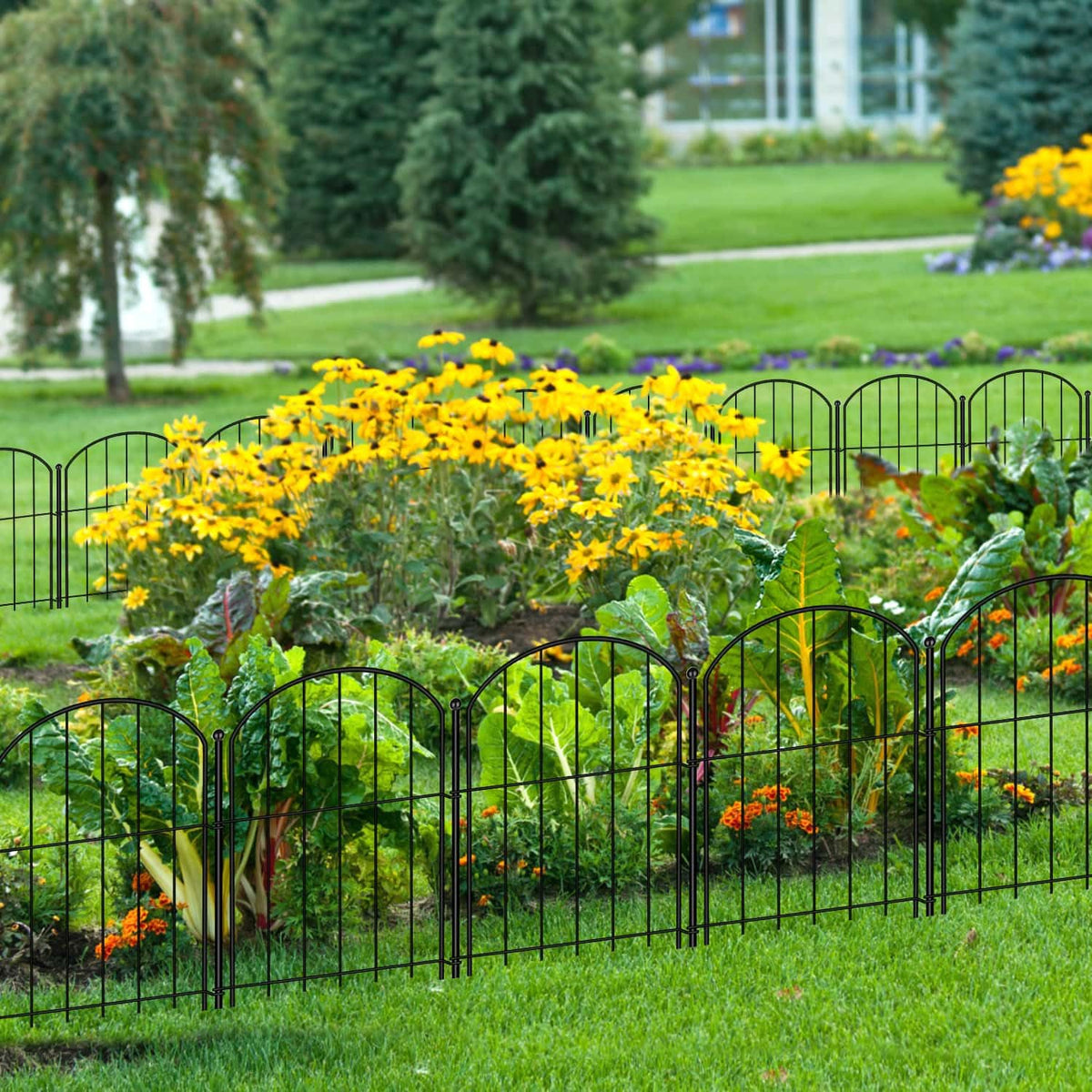 Tidponra flower-bed border design defining planting zones with curb appeal