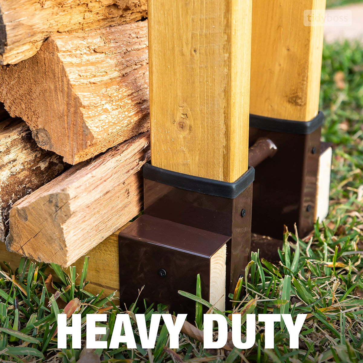 TIDYBOSS adjustable length rack suits various firewood needs.
