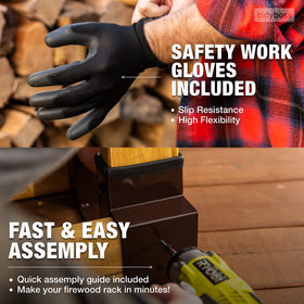 TIDYBOSS rust-proof coating guards against corrosion outdoors.