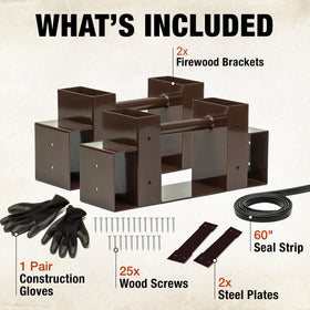 TIDYBOSS wood storage rack seal strip improves moisture protection.