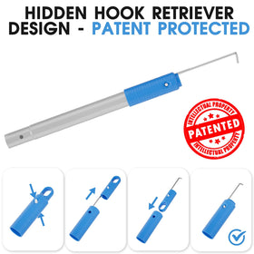 TidyMister hidden-hook retriever helps grab floats and toys without bending.