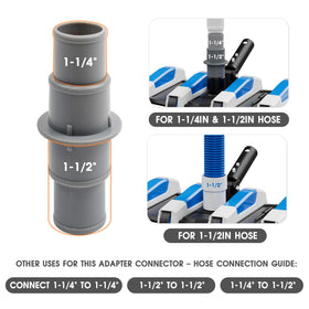 Tidymister pool vacuum head with hose connector ready for quick attachment.