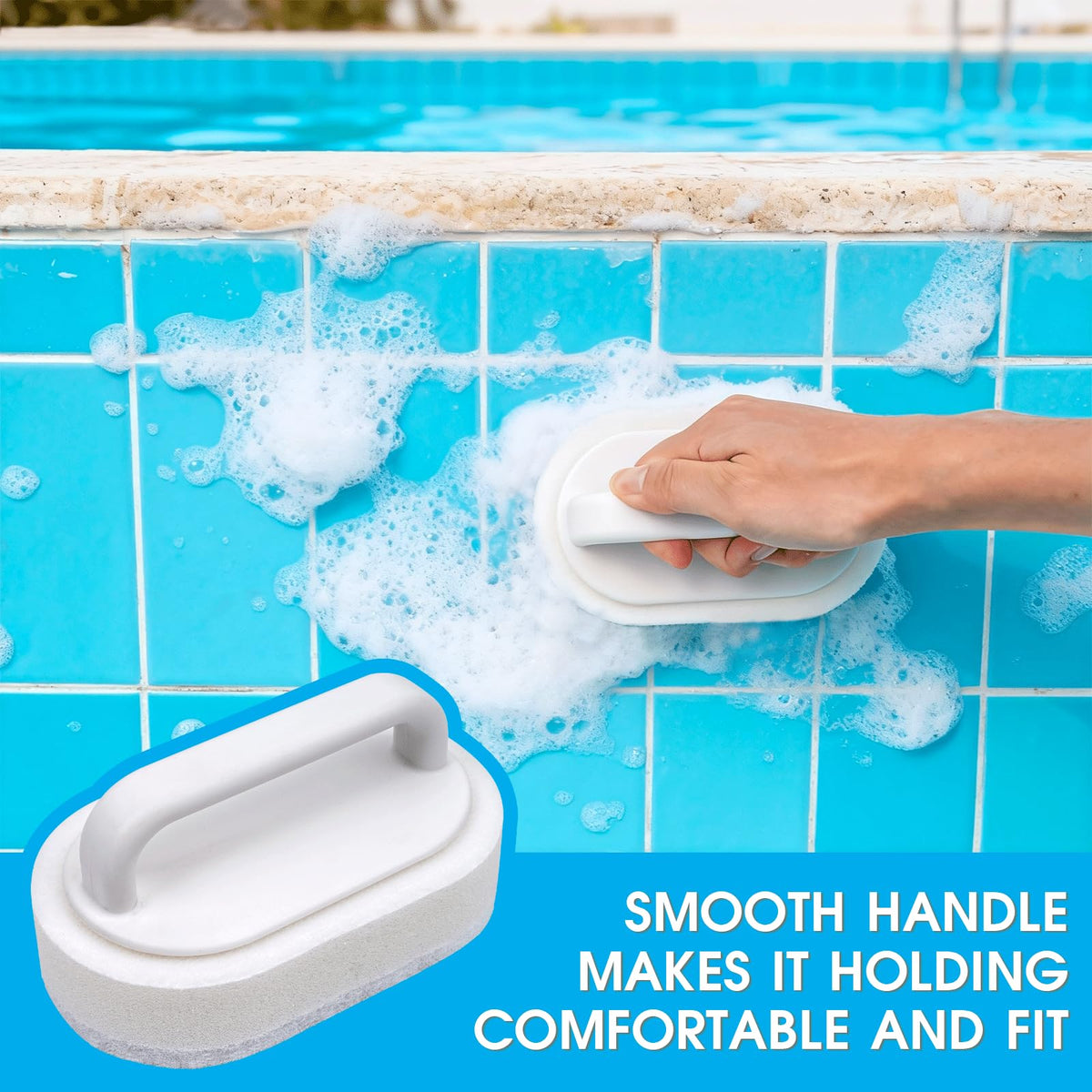 TidyMister spa tile-cleaning pad replaceable, keeps tile lines bright and protected.