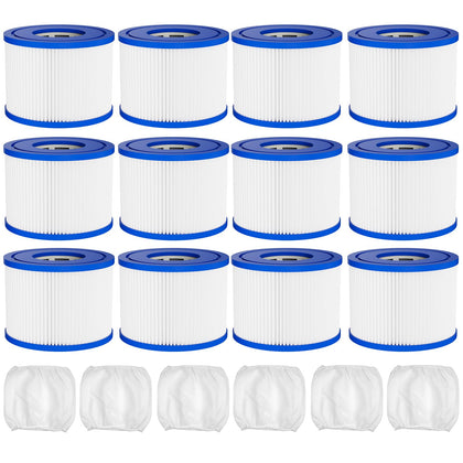 TidyMister Type VI filter 12-pack ready for Lay-Z-Spa replacement and easy installation.