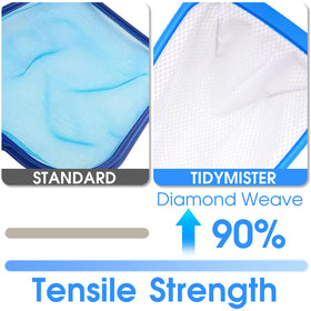 TidyMister ultra-fine diamond mesh captures fine particles without scratching liners.