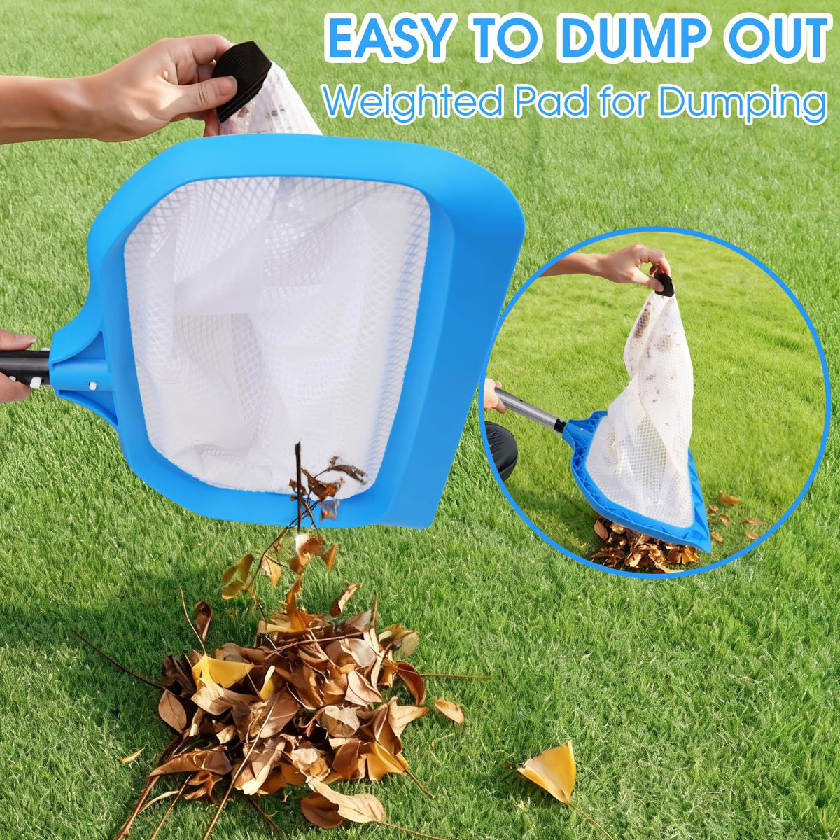 Tidymister pool skimmer works on above-ground and in-ground pools.