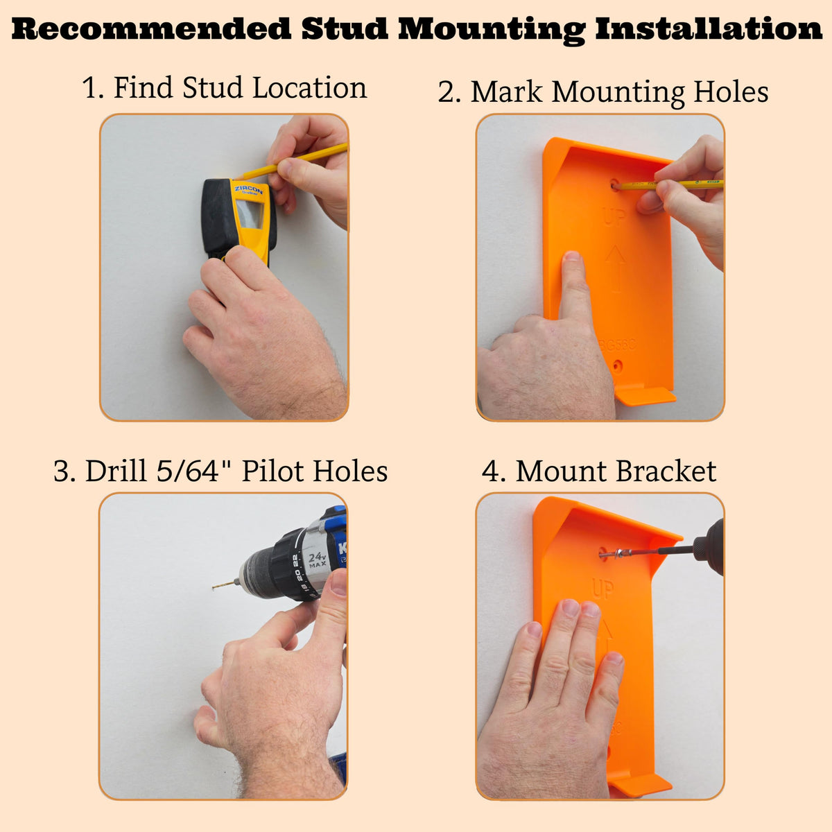 TidyMount BG56C wall-mount keeps garage organized and clutter-free.