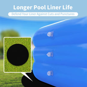 TIEBOLA 15-foot round pool liner pad extends pool life and use