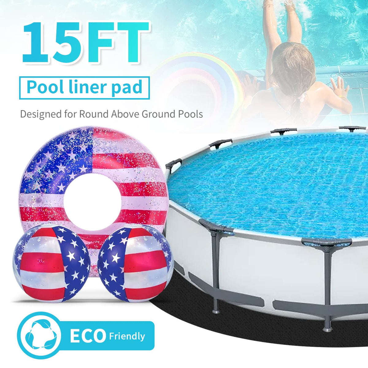 TIEBOLA pool underlayment comfort creates a softer surface for swimmers